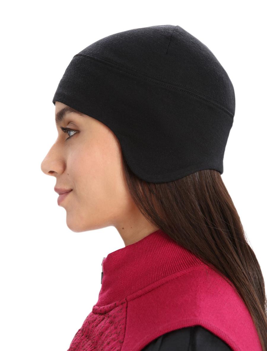 Czapki Icebreaker Unisex Merino Quantum Beanie Damskie Czarne | PL 1475VRWD